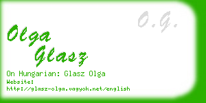 olga glasz business card